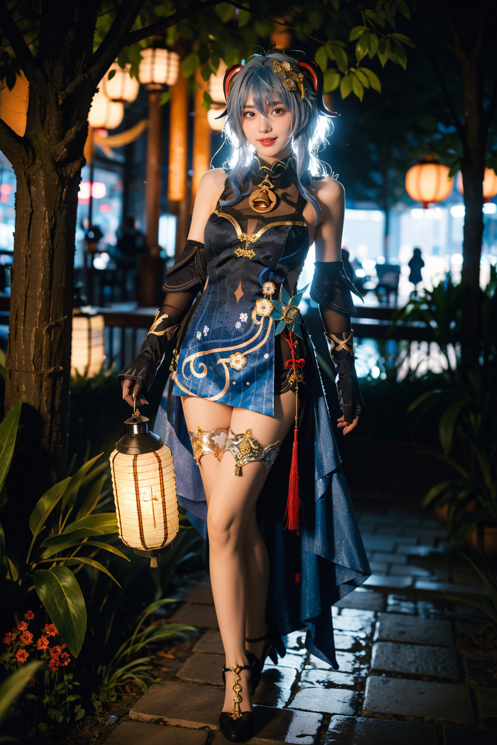 00152-1034968196-best quality, masterpiece, realistic, photorealistic, 1girl, solo, looking at viewer, smile, standing, full body, ganyu cosplay.png